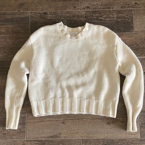 Reiss Off-White Crew Neck Sweater-size m